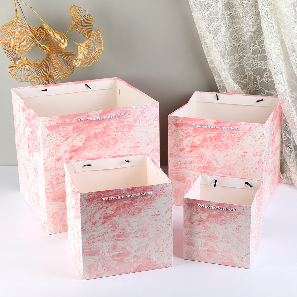 10pcs-Square Gift Bags, Birthday Party Favor Bags, Paper Tote Bags with Handle, High-end Gift Bags