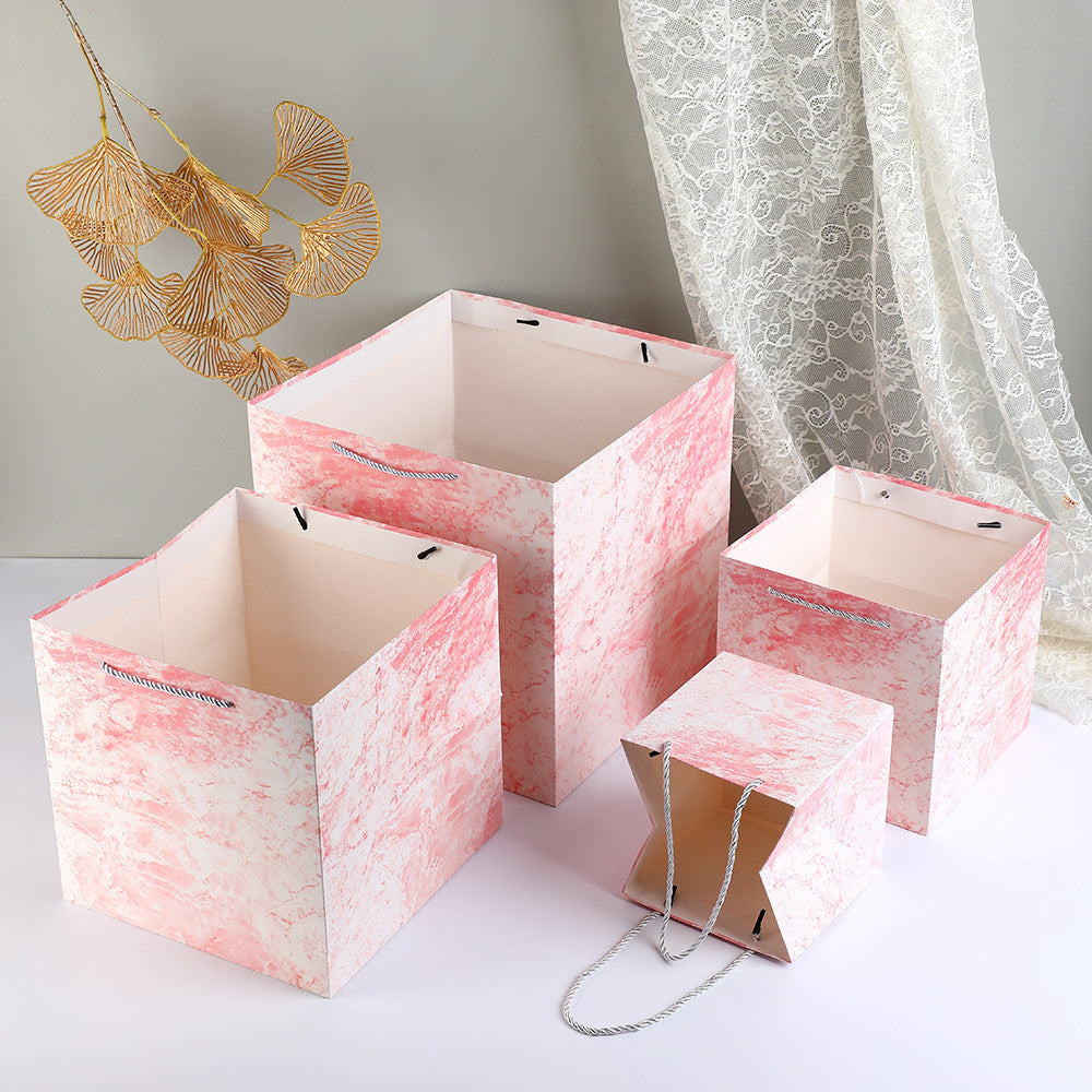 10pcs-Square Gift Bags, Birthday Party Favor Bags, Paper Tote Bags with Handle, High-end Gift Bags
