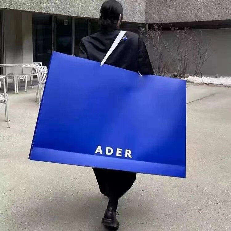 Custom Printed Oversized Paper Bags, Large Gift Shopping Totes with Handles, Wholesale Advertising Promotional Bags, Minimum Order 1 Piece.