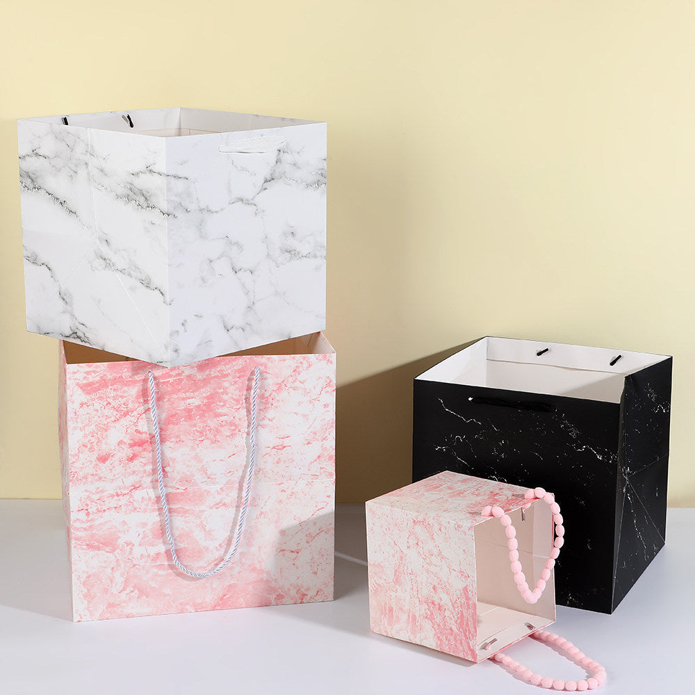 10pcs-Square Gift Bags, Birthday Party Favor Bags, Paper Tote Bags with Handle, High-end Gift Bags