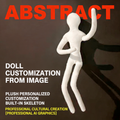 Custom Pet Portrait Abstract Doll with DIY Bendable Poseable Inner Frame