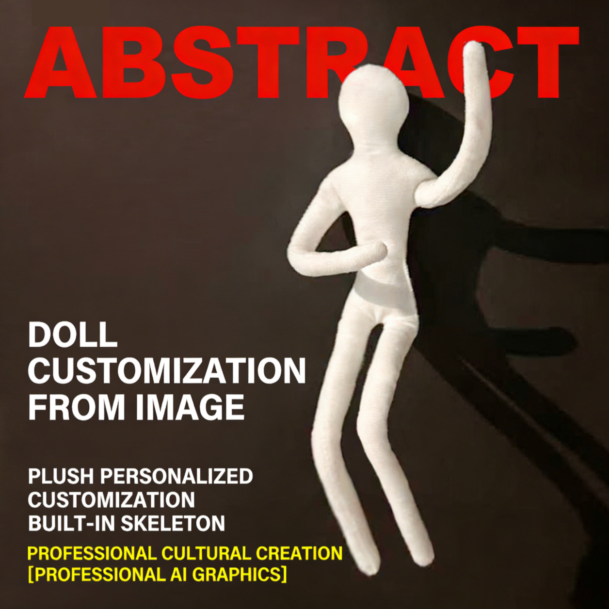 Custom Pet Portrait Abstract Doll with DIY Bendable Poseable Inner Frame