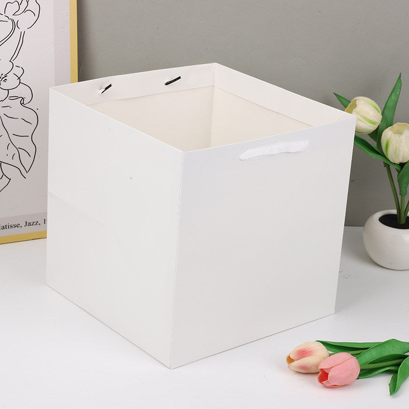 10pcs-Square Gift Bags, Birthday Party Favor Bags, Paper Tote Bags with Handle