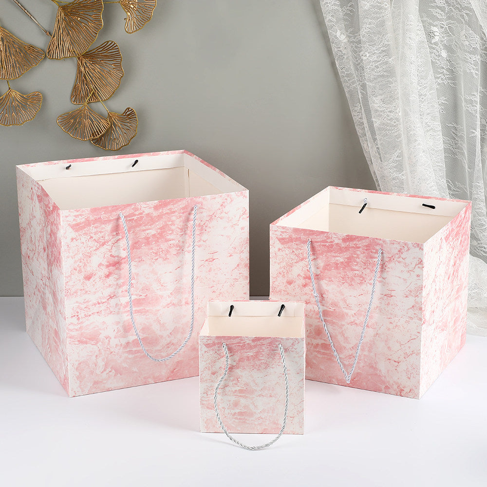 10pcs-Square Gift Bags, Birthday Party Favor Bags, Paper Tote Bags with Handle, High-end Gift Bags