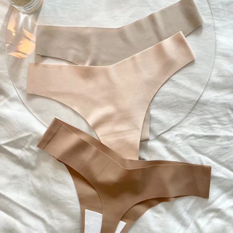 Ultra-Comfortable Seamless Thong: Low-Rise V-Front Design, 6-Pack