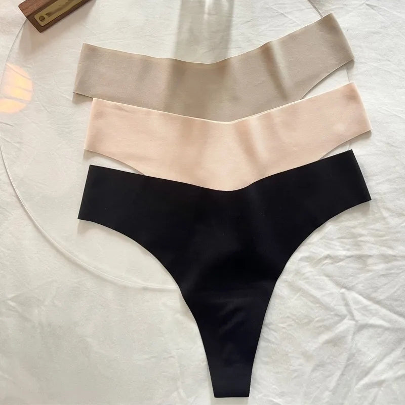 Ultra-Comfortable Seamless Thong: Low-Rise V-Front Design, 6-Pack