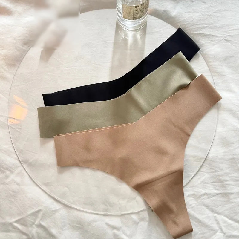 Ultra-Comfortable Seamless Thong: Low-Rise V-Front Design, 6-Pack