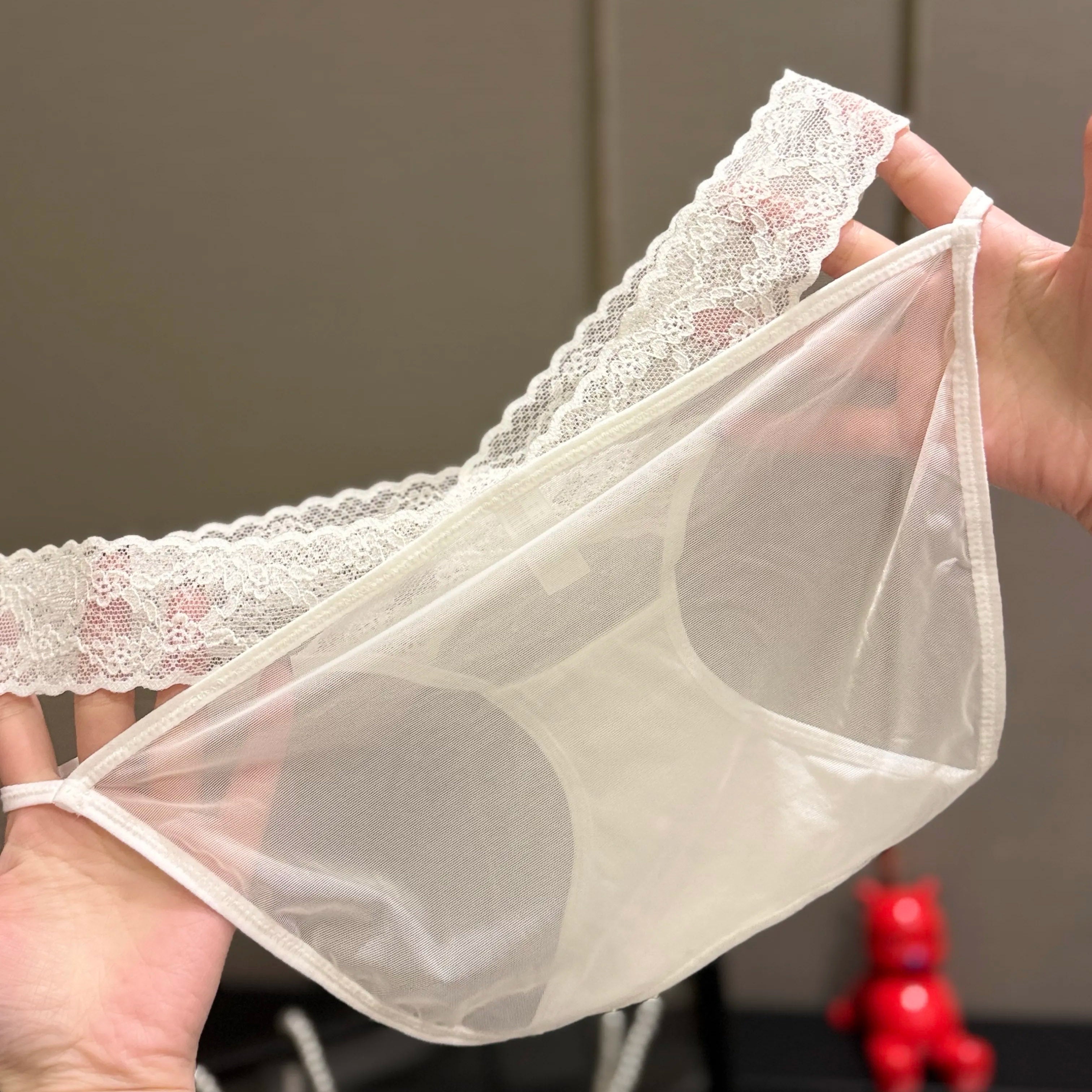 French Lace Waistband Ultra-Thin Comfortable Women's Panties - 3-Pack