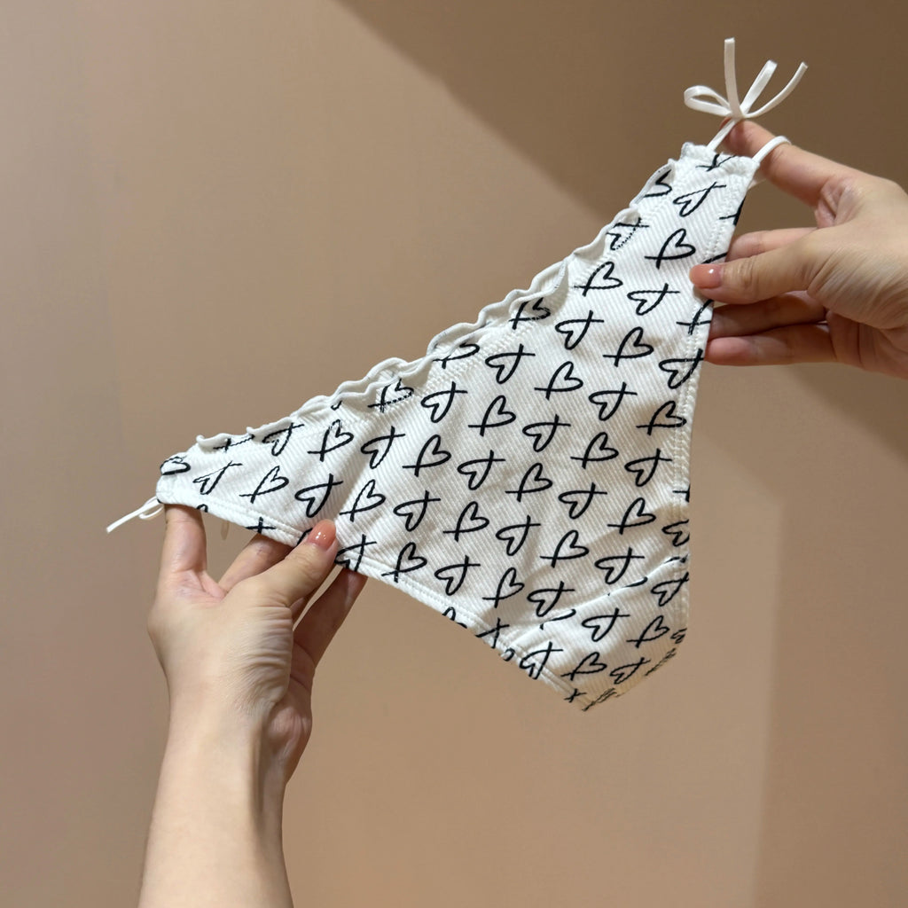 French Floral Lace Panties: Sweet & Alluring Adjustable Tie Design, Ultra-Comfortable 4-Pack