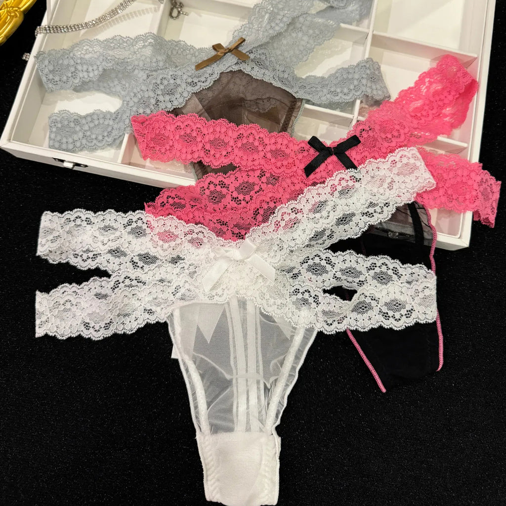 Sexy Lace Panties with Twin Ring Waistband - Stylish & Comfortable, 6-Pack