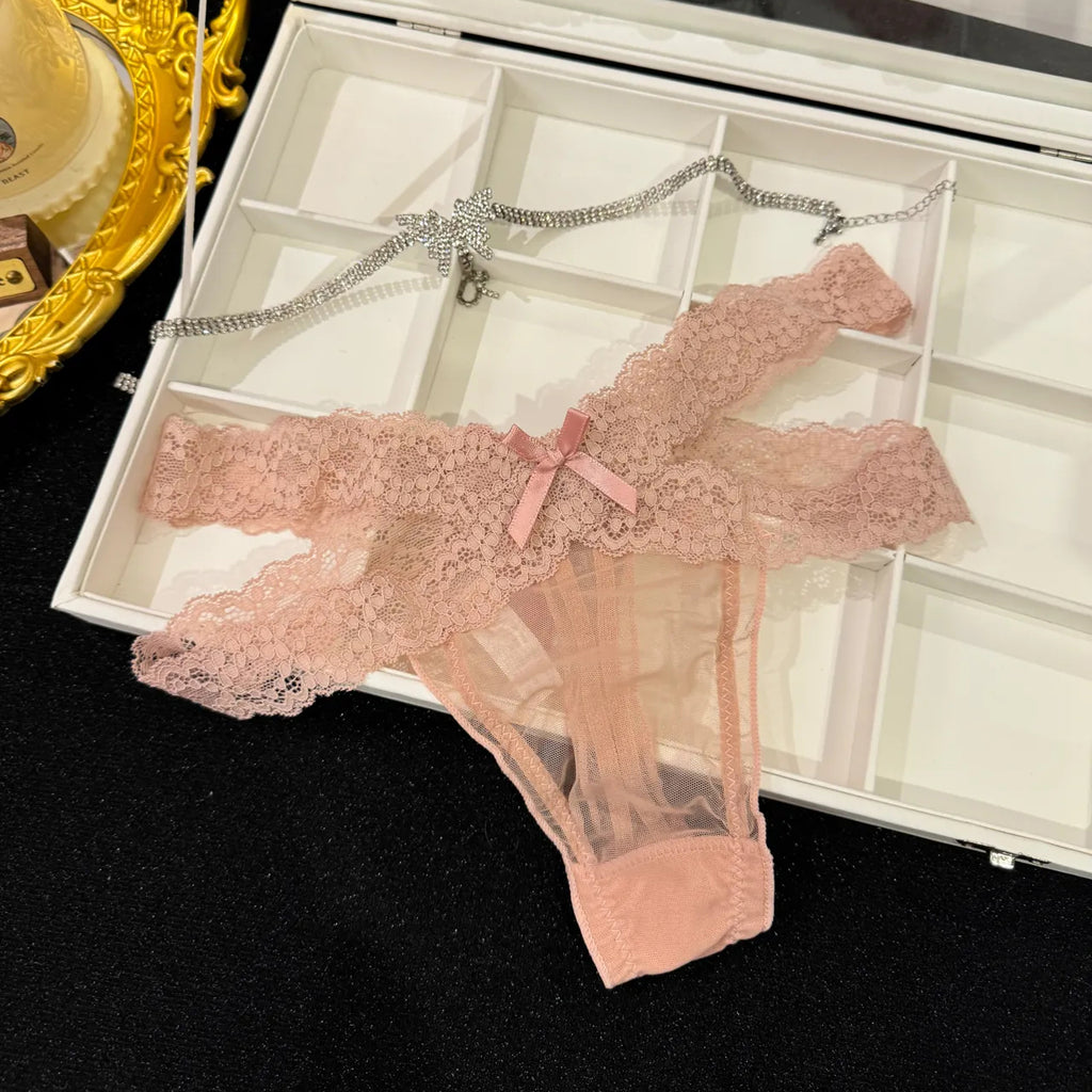 Sexy Lace Panties with Twin Ring Waistband - Stylish & Comfortable, 6-Pack