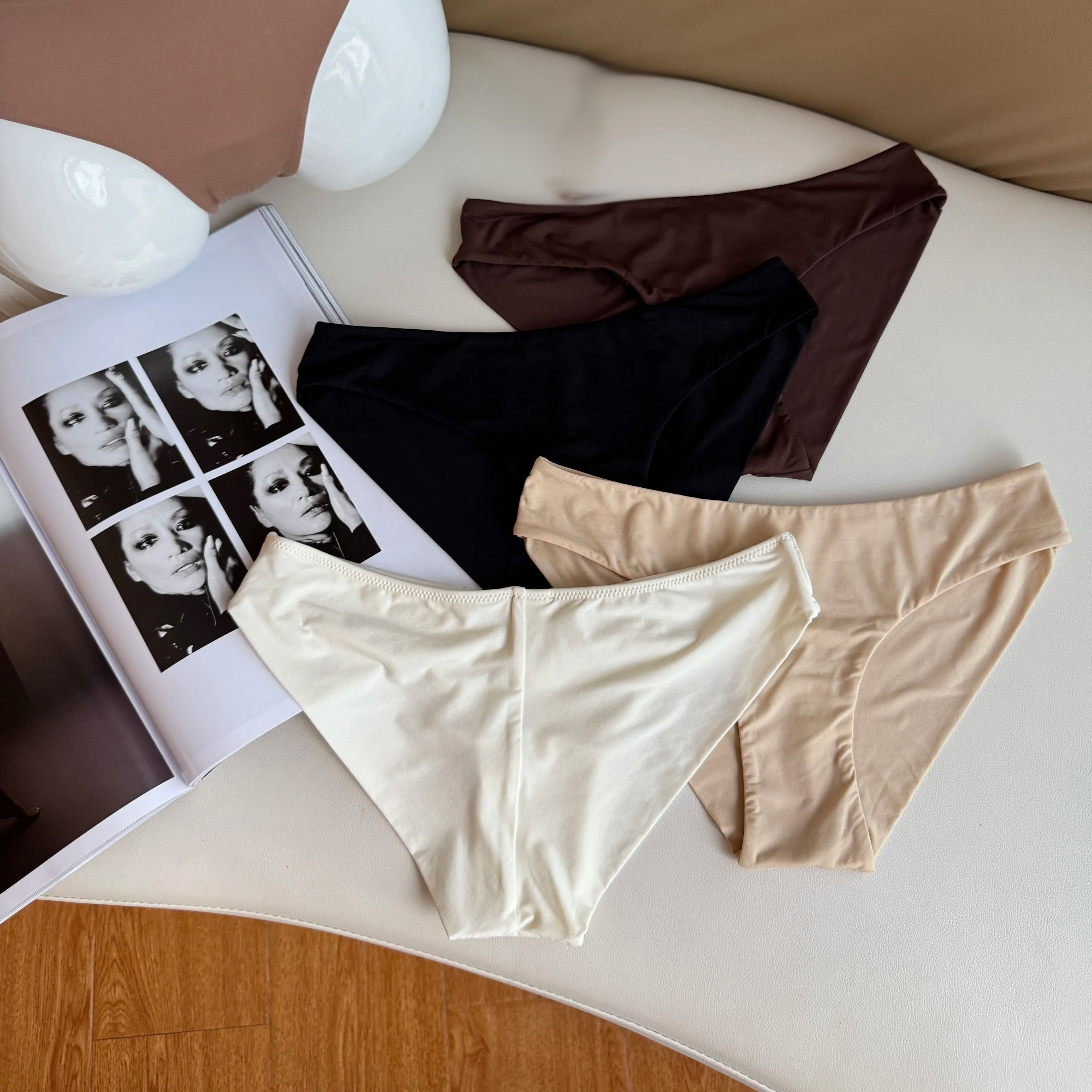 Shape-Enhancing Sports Panties, Double-Layer Lycra Cotton for Workout Comfort (Select Any 3 Colors from 9 Options)