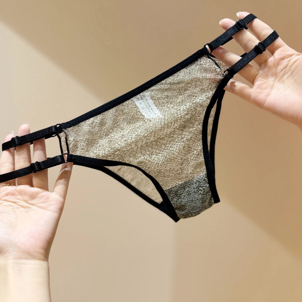 Leopard Print lace pure Sensual lace Underwear - 4-piece set