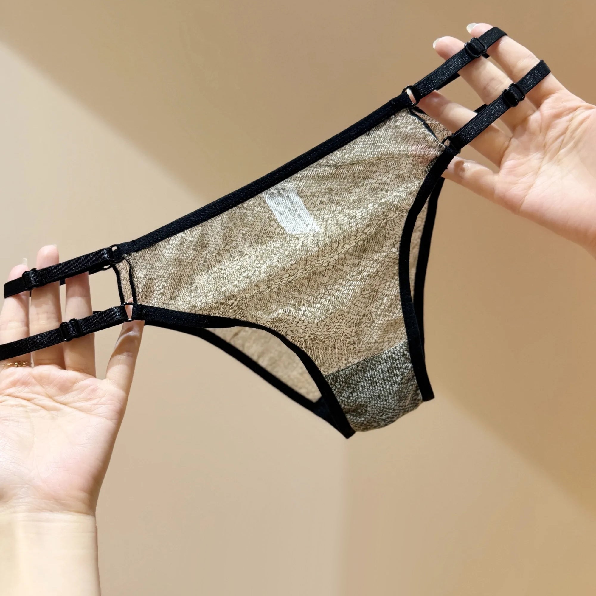 Leopard Print lace pure Sensual lace Underwear - 4-piece set